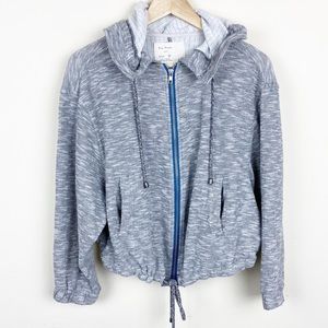 FREE PEOPLE • Grey Slouchy Zip Up